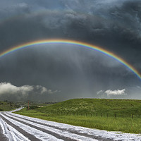 Buy canvas prints of Wyoming Hailstorm Rainbow by John Finney