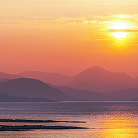 Buy canvas prints of Sunset over the Isle of Skye, Scottish Highlands. by John Finney