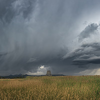 Buy canvas prints of Devils Tower Supercell splits in two by John Finney