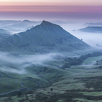 Buy canvas prints of Chrome Hill misty Dawn by John Finney