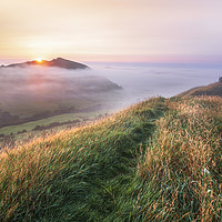 Buy canvas prints of Chrome Hill sunrise from Hollins Hill by John Finney