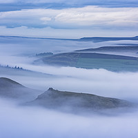 Buy canvas prints of Crook Hill above the Mist at first light  by John Finney
