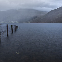 Buy canvas prints of Watwater heavy rain, Lake District by John Finney
