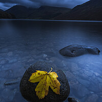 Buy canvas prints of Autumn blue hour on Wastwater, Lake District by John Finney