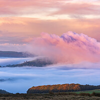Buy canvas prints of Flowing fog over Eccles Pike by John Finney
