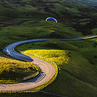 Buy canvas prints of Paragliders over Edale Valley by John Finney