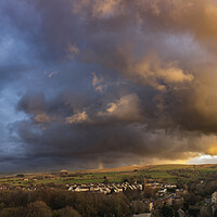 Buy canvas prints of New Mills Stormy Sunset by John Finney