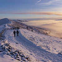 Buy canvas prints of The Great Ridge Winter sunrise by John Finney