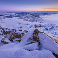 Buy canvas prints of Frozen Dawn, Peak District.  by John Finney
