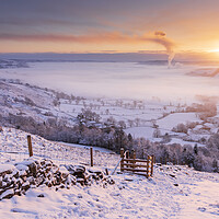 Buy canvas prints of Hope Valley Winter Sunrise  by John Finney