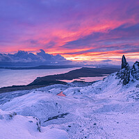 Buy canvas prints of The Old Man of Storr winter sunrise by John Finney
