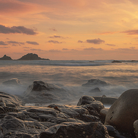Buy canvas prints of  Sunset at Cape Cornwall by Nigel Poore