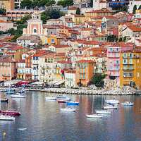 Buy canvas prints of Villefranche-sur-Mer view in French Riviera by ELENA ELISSEEVA