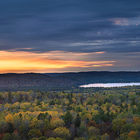 Buy canvas prints of Fall sunset in wilderness by ELENA ELISSEEVA