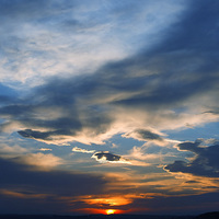 Buy canvas prints of Sunset over lake by Dariusz Miszkiel