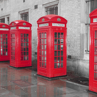 Buy canvas prints of  London telephone box by Claudio Divizia