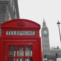 Buy canvas prints of London telephone box by Claudio Divizia