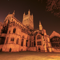 Buy canvas prints of  Gloucester Cathedral by Night by Bryan Condie