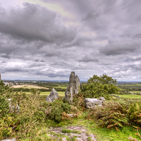 Buy canvas prints of  Roche Rock Area by wendy peters