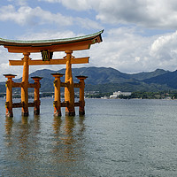 Buy canvas prints of Torii at the Itsukushima Shrine, Miyajima Island by Claire Wade