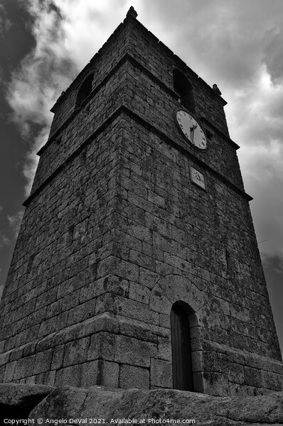 Watchtower in Monsanto - Monochrome Picture Board by Angelo DeVal