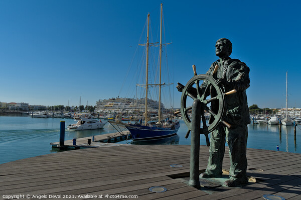 The Sailor Statue in Vilamoura Picture Board by Angelo DeVal