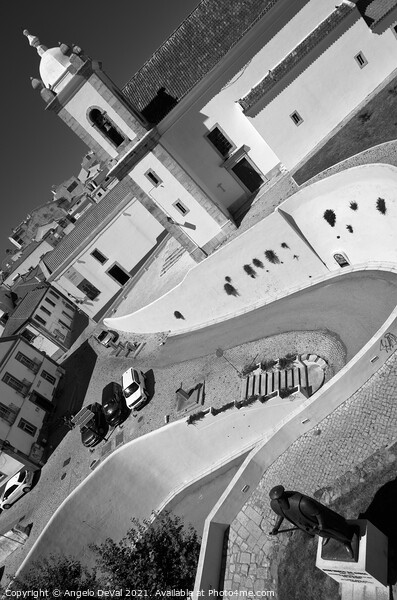 Curves to Sines Church in Monochrome  Picture Board by Angelo DeVal
