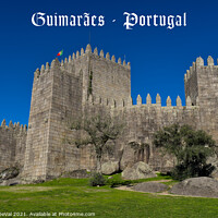 Buy canvas prints of Guimaraes Castle Postcard by Angelo DeVal