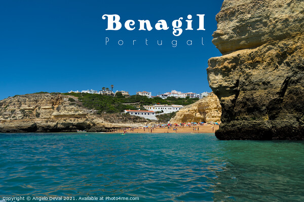 Benagil Beach Postcard - Portugal Picture Board by Angelo DeVal