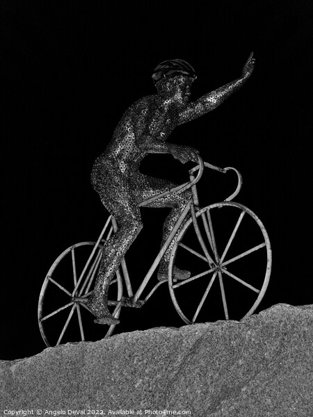 The Cyclist Of Foia. Monchique Picture Board by Angelo DeVal