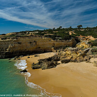 Buy canvas prints of Albandeira beach from the Cliffs by Angelo DeVal