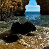 Buy canvas prints of Rocky Arch in Albandeira beach by Angelo DeVal