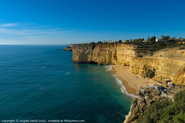 Centianes Beach from the cliff in Algarve Picture Board by Angelo DeVal