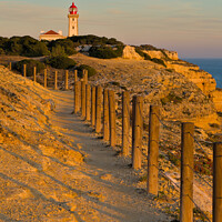Buy canvas prints of Alfazina Light tower in Carvoeiro by Angelo DeVal