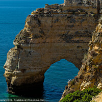 Buy canvas prints of Cliffs Arch in Praia da Marinha by Angelo DeVal