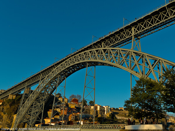 Porto Bridge on Blue Sky Picture Board by Angelo DeVal