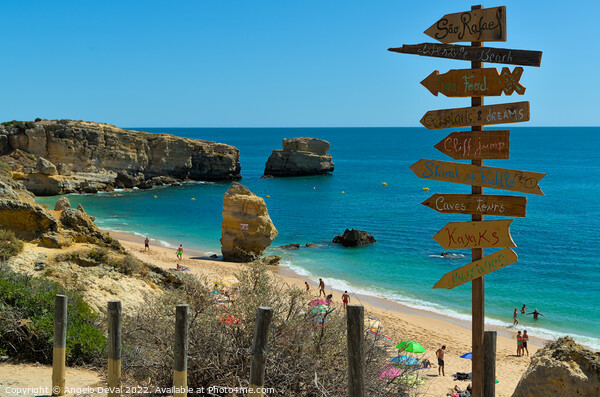 Sao Rafael Beach Sign Picture Board by Angelo DeVal