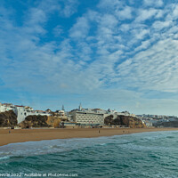 Buy canvas prints of Morning in Peneco beach. Albufeira by Angelo DeVal