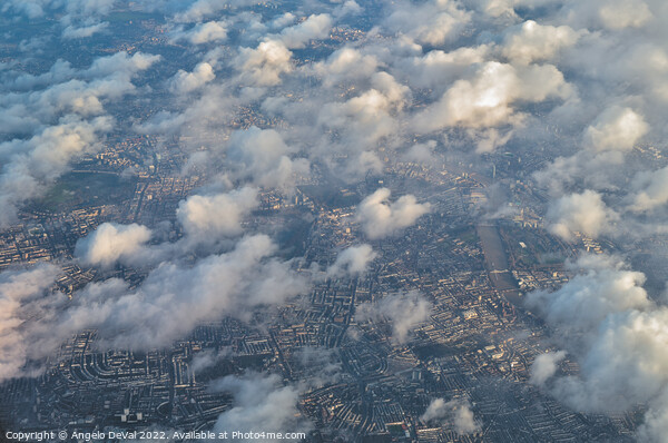 Aerial view of the city of London Picture Board by Angelo DeVal