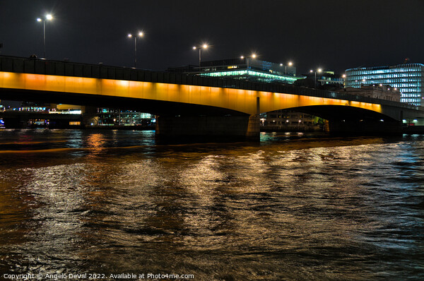 London Bridge at night Picture Board by Angelo DeVal