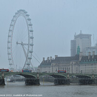 Buy canvas prints of View of London during a snowy day by Angelo DeVal