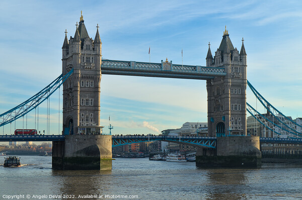 Afternoon by Tower Bridge in London Picture Board by Angelo DeVal