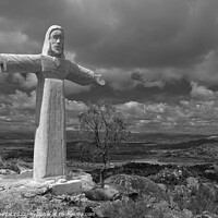 Buy canvas prints of Christ Statue in Monsanto Mountains by Angelo DeVal