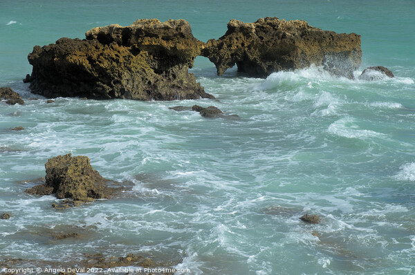 Rocks in Aveiros Beach, Albufeira Picture Board by Angelo DeVal