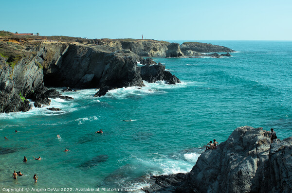Overview of Porto Covo Beach Picture Board by Angelo DeVal