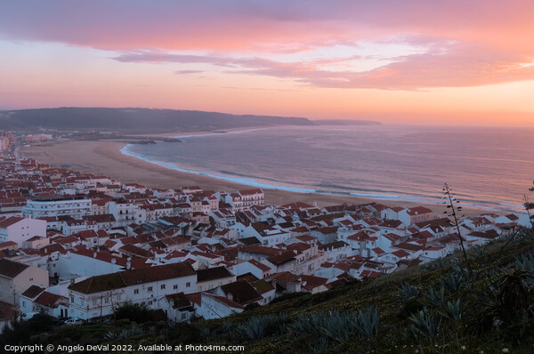 Twilight at Nazare Village Picture Board by Angelo DeVal