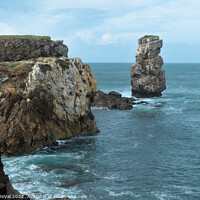 Buy canvas prints of Papoa cliffs and sea in Peniche by Angelo DeVal