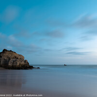 Buy canvas prints of Twilight in Chiringuitos beach with long exposure by Angelo DeVal