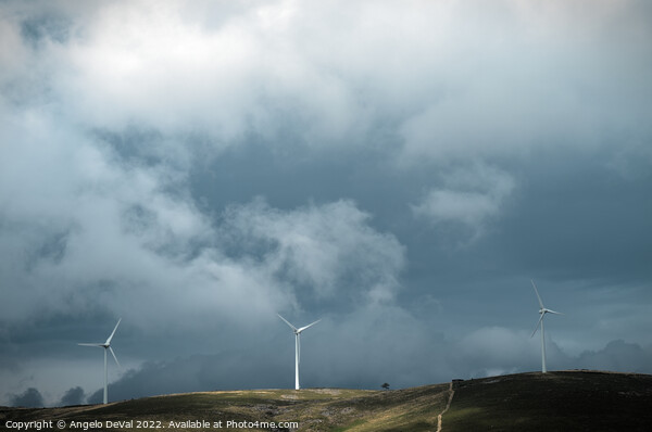Wind turbines and clouds on Serra da Arada Picture Board by Angelo DeVal