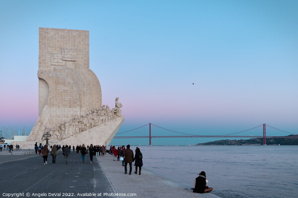Belem scene at dusk in Lisbon Picture Board by Angelo DeVal